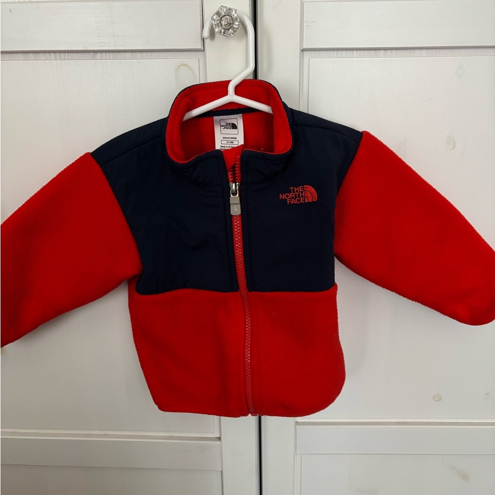 12-18 m The North Face Denali Red & Navy Fleece Jacket